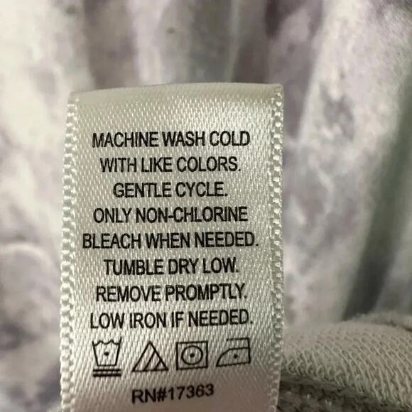 Koolaburra by UGG Baby Terry Tie-Dye Hooded Grey &  white oversized hippie - Picture 6 of 10